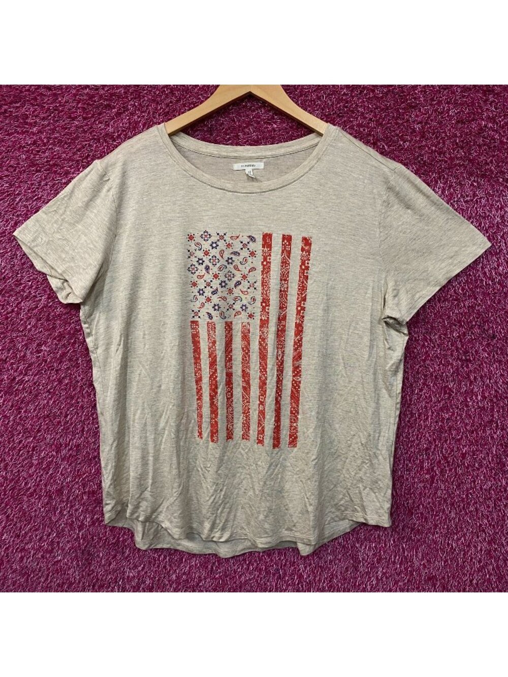Maurices American Flag Paisley Pattern Women's Shirt 2XL